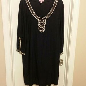 Navy embellished dress
